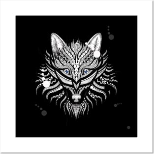 Geometric Wolf Posters and Art